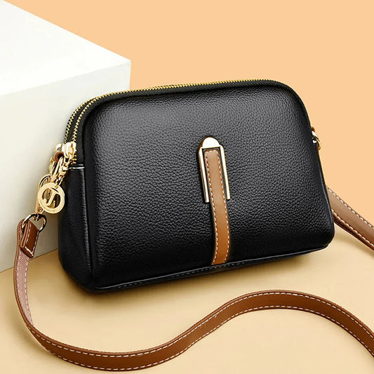 Compact Leather Crossbody Bag