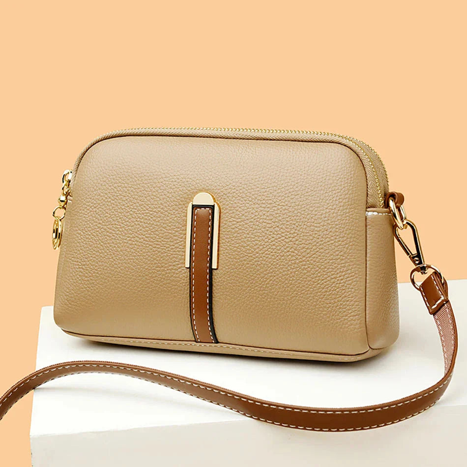 Compact Leather Crossbody Bag