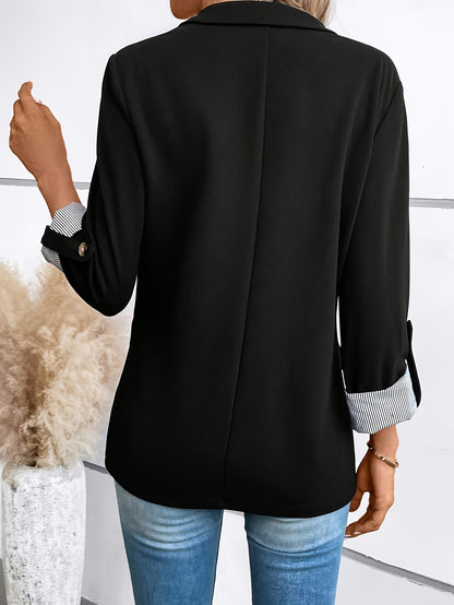 Button Front Lapel Blazer