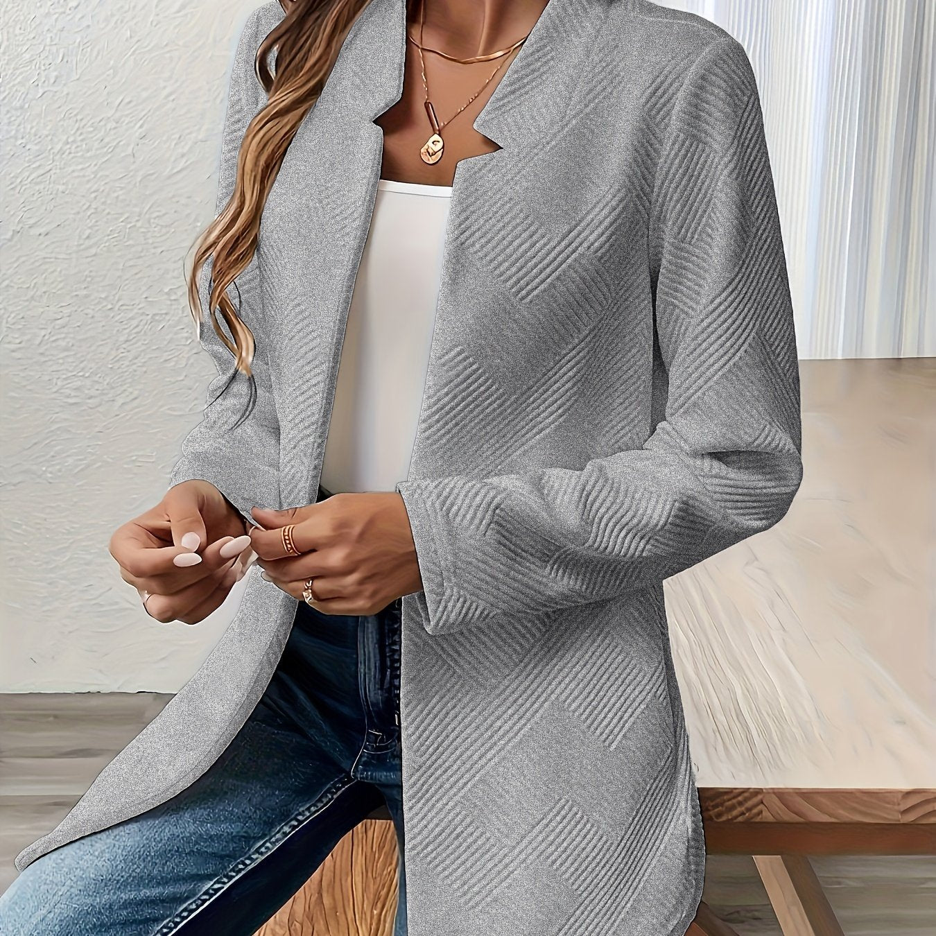 Lightweight Open Front Blazer