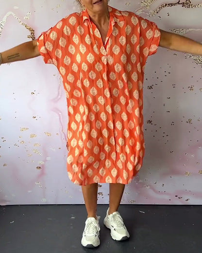 Stylish Dress with V-Neck