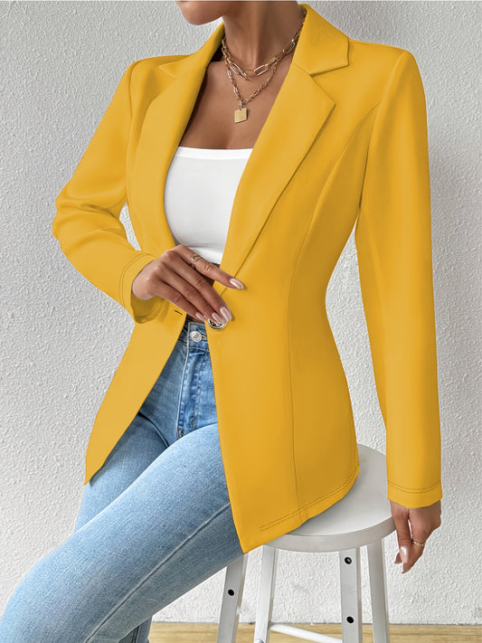 Single-Button Casual Blazer