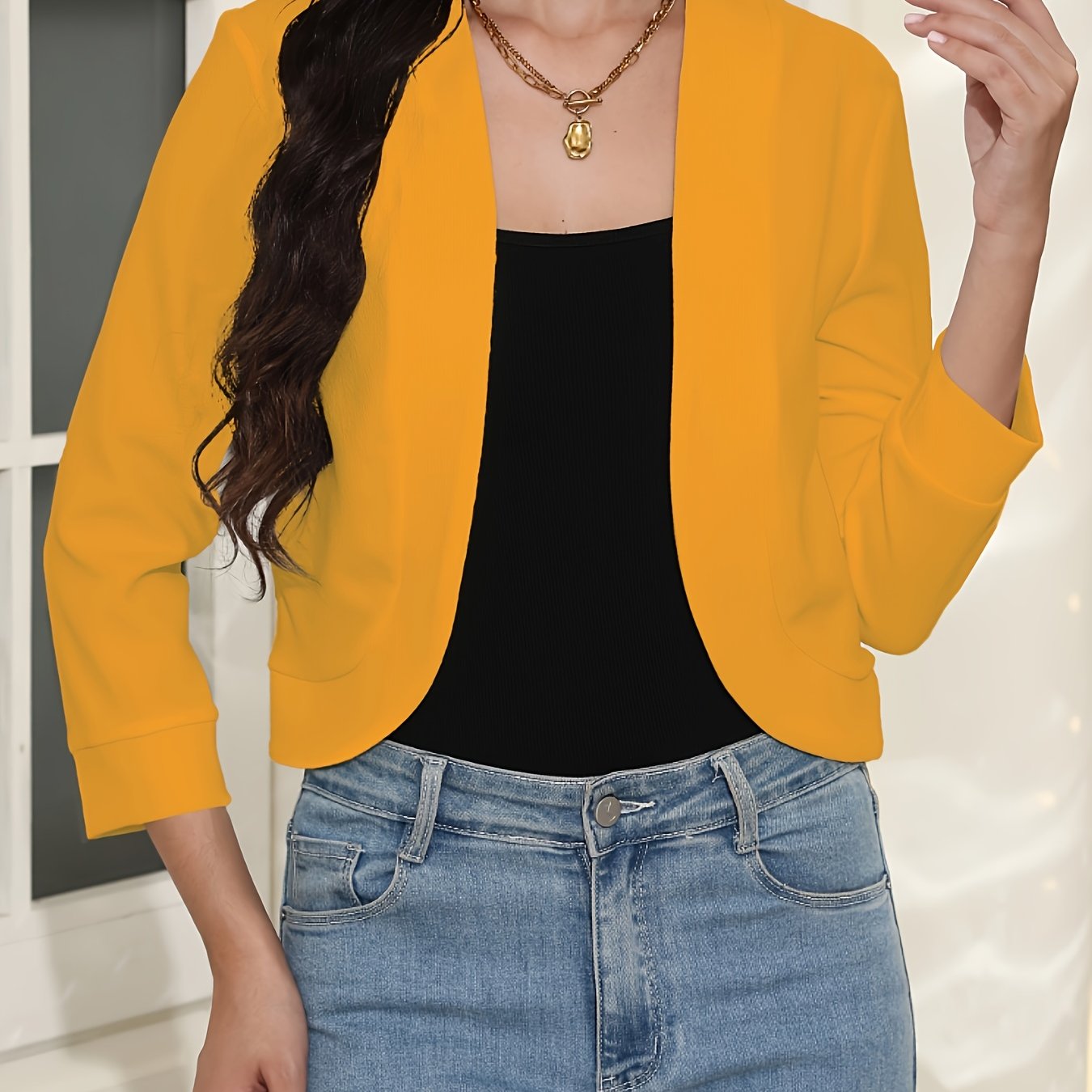 Open Front Work Blazer