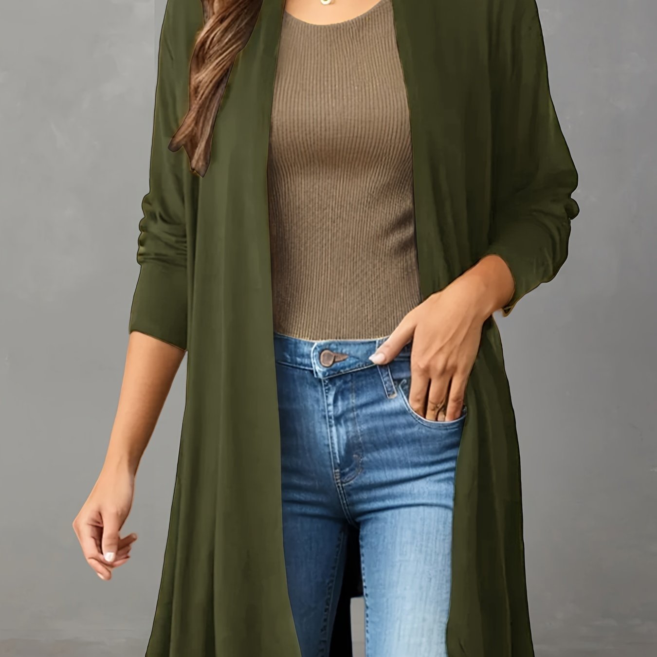 Lightweight Asymmetric Hem Cardigan