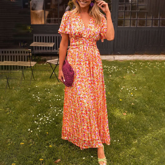 Women's Dress with V-Neck
