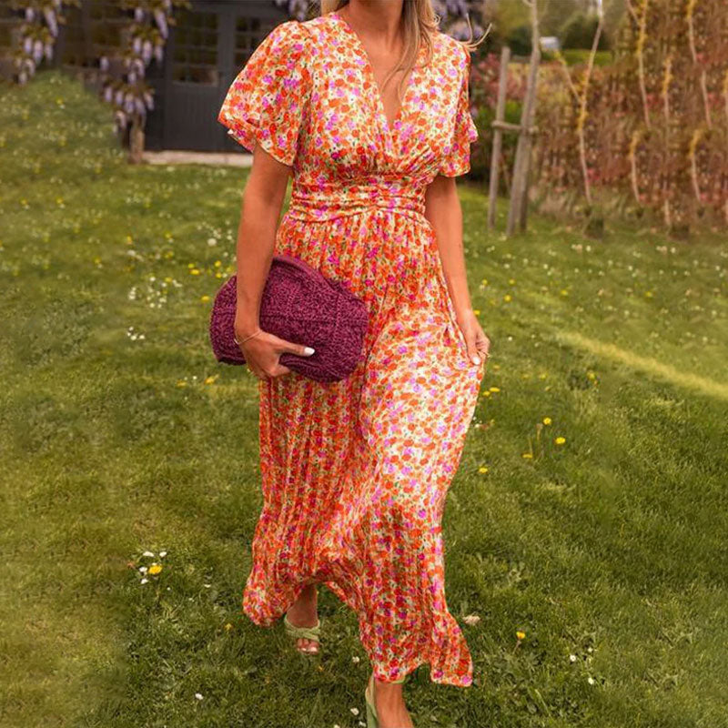 Women's Dress with V-Neck