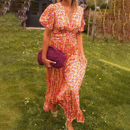 Women's Dress with V-Neck