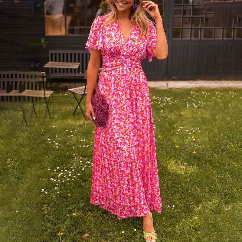 Women's Dress with V-Neck