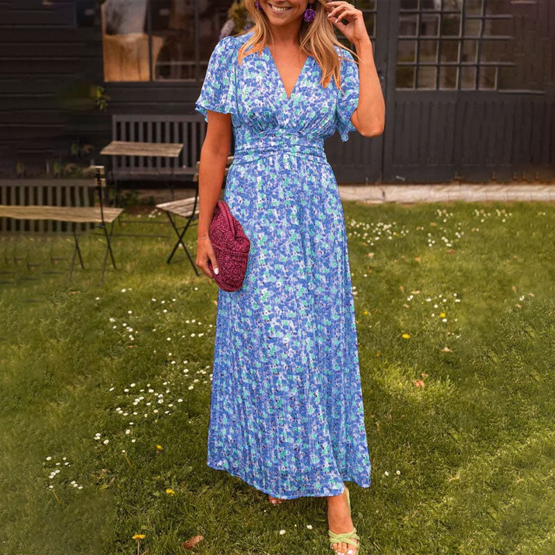 Women's Dress with V-Neck