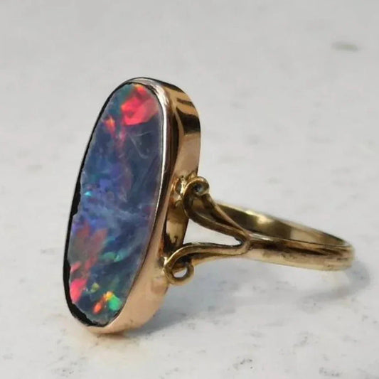 Keira - Vintage Colorful Opal Ring