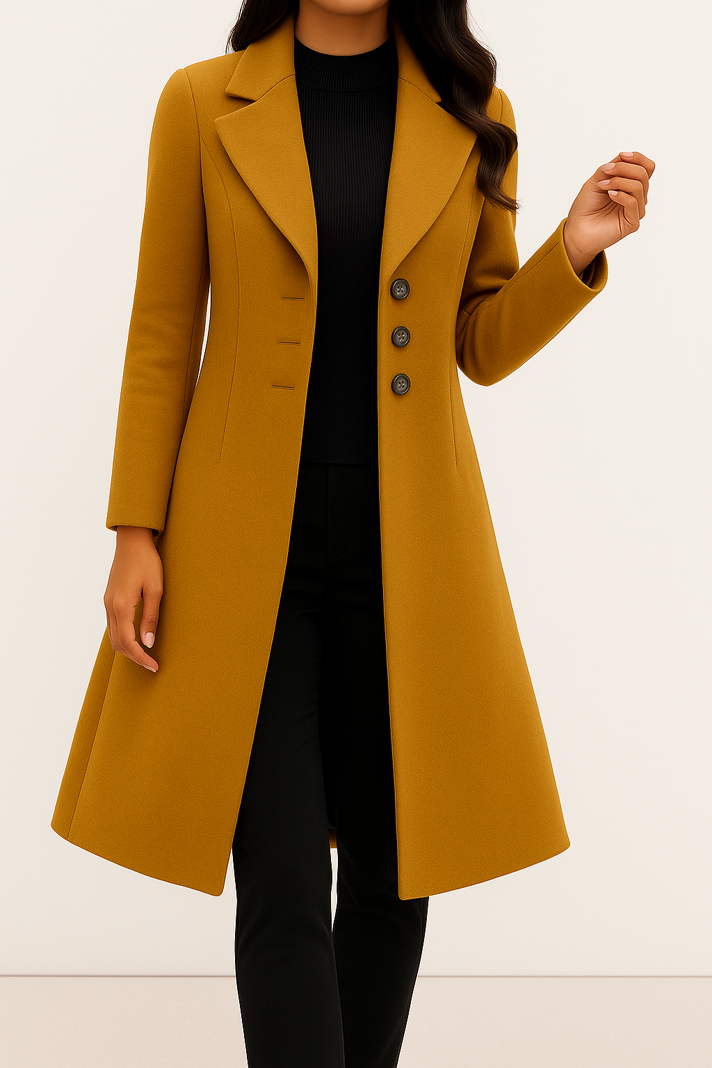 Wool Long Sleeve Coat